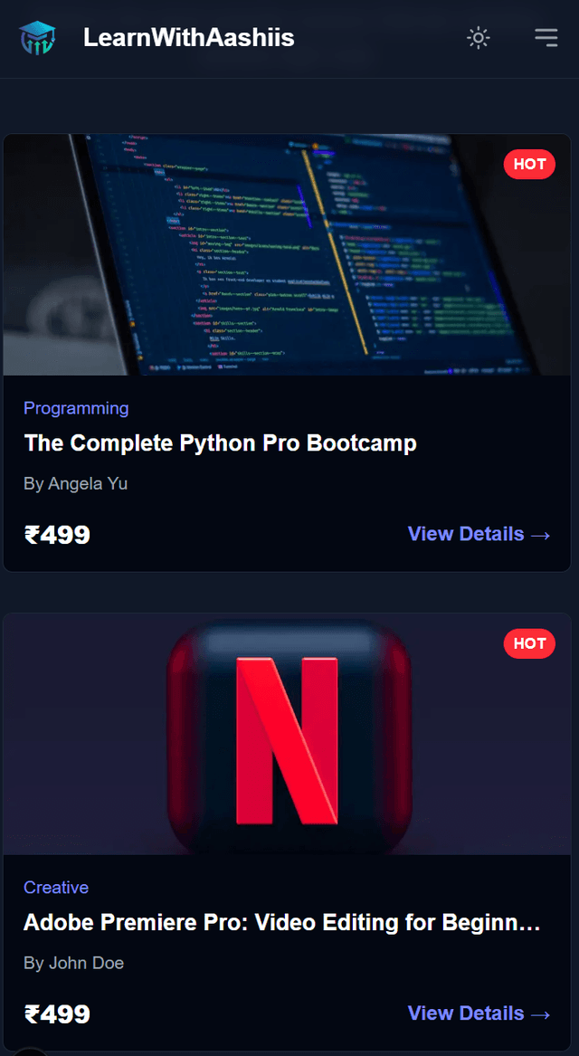 App Screenshot Dark Mode
